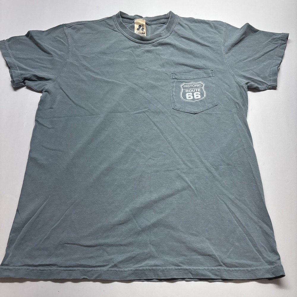 Vintage Good Shirts Route 66 Get Your Kicks Blue 1992 T-Shirt‎ Medium USA Made